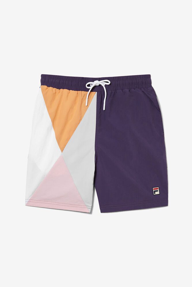 Fila Miesten Shortsit Frazer Printed Swim Violetit - YRTI-73895